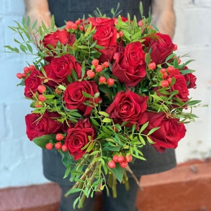 Букет из красных роз "Огонь" - купить с доставкой в по Лыткарино