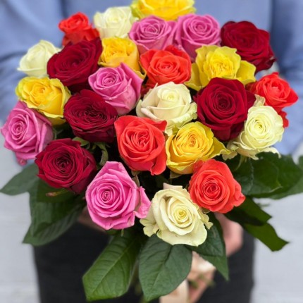 Букет из разноцветных роз - купить с доставкой в по Лыткарино